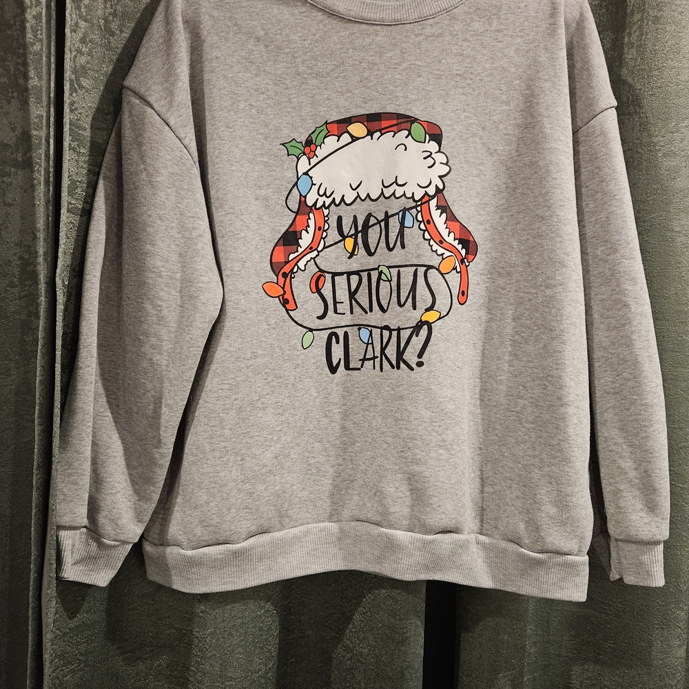 Gray Holiday Christmas Vacation with Festive Design, Featuring Cousin Eddie